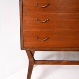 Swedish mahogany chest of drawers, 1950s-60s
