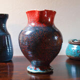 Ceramic pitcher of the potters of Accolay multicolored