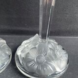 Pair of crystal candle holders - Cristallerie Nachtmann