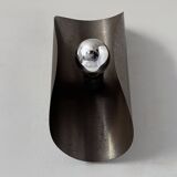 Pair of vintage wall sconces, bent steel, France, 1970