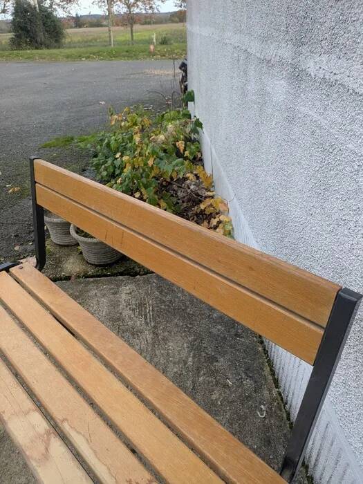 Bench with backrest