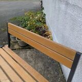 Bench with backrest