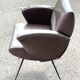 Fauteuil tablette modulable Ecole skaï vintage 1970