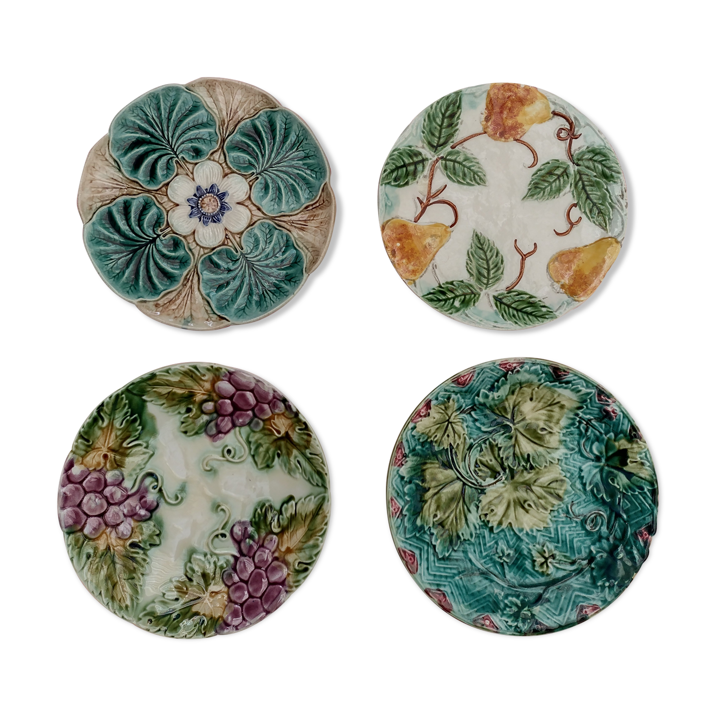 set of 4 plates splashes autumn
