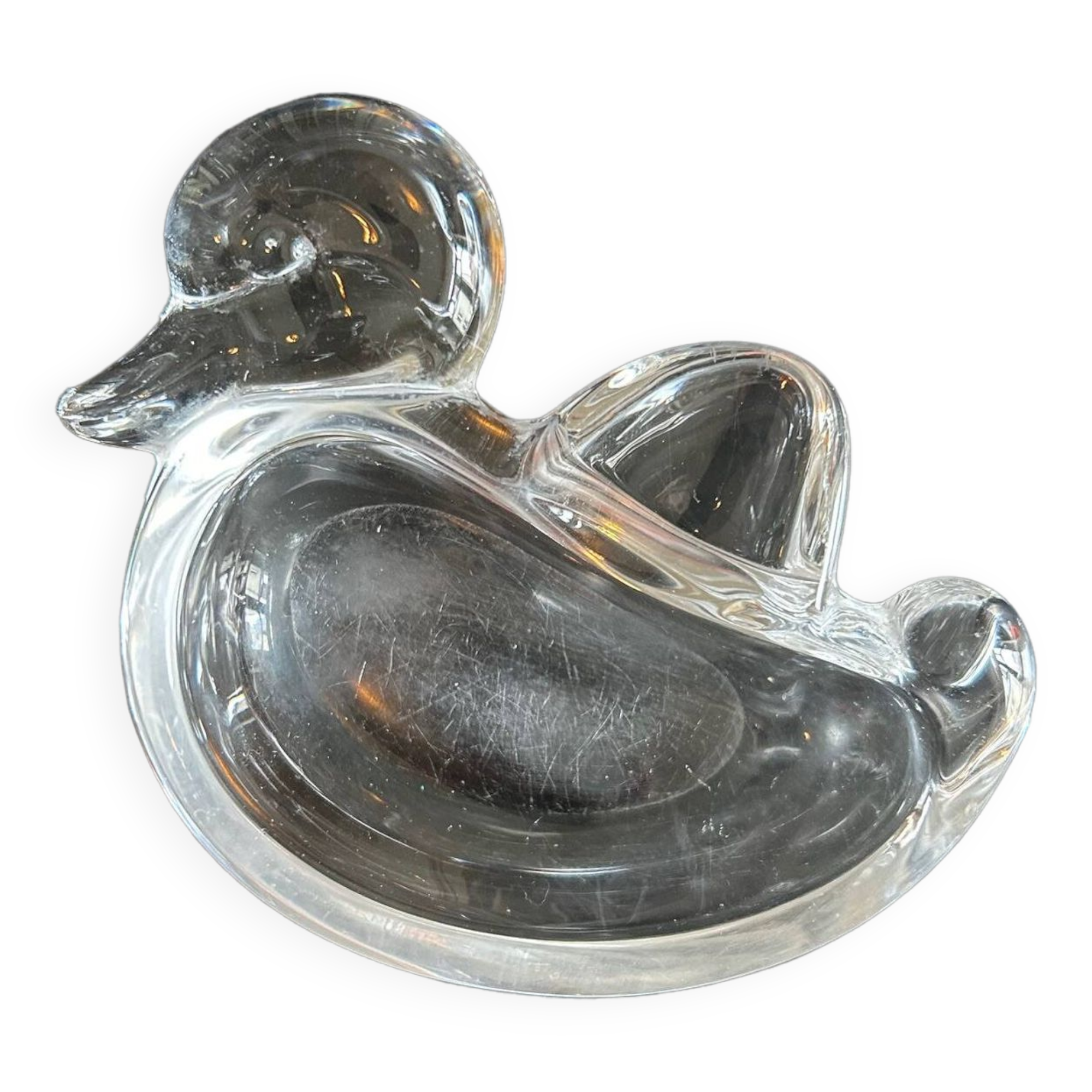 vide poche canard en cristal