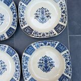 6 Terre de Fer Gien Ibis plates