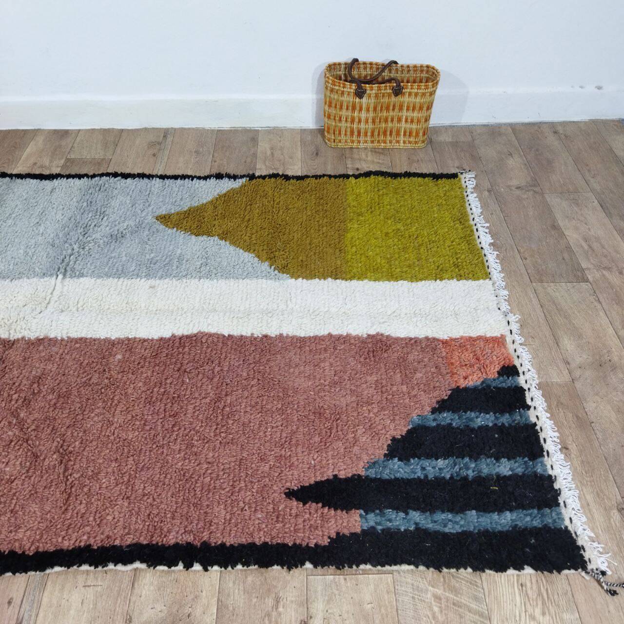 Handmade wool Berber rug 250 X 140 CM