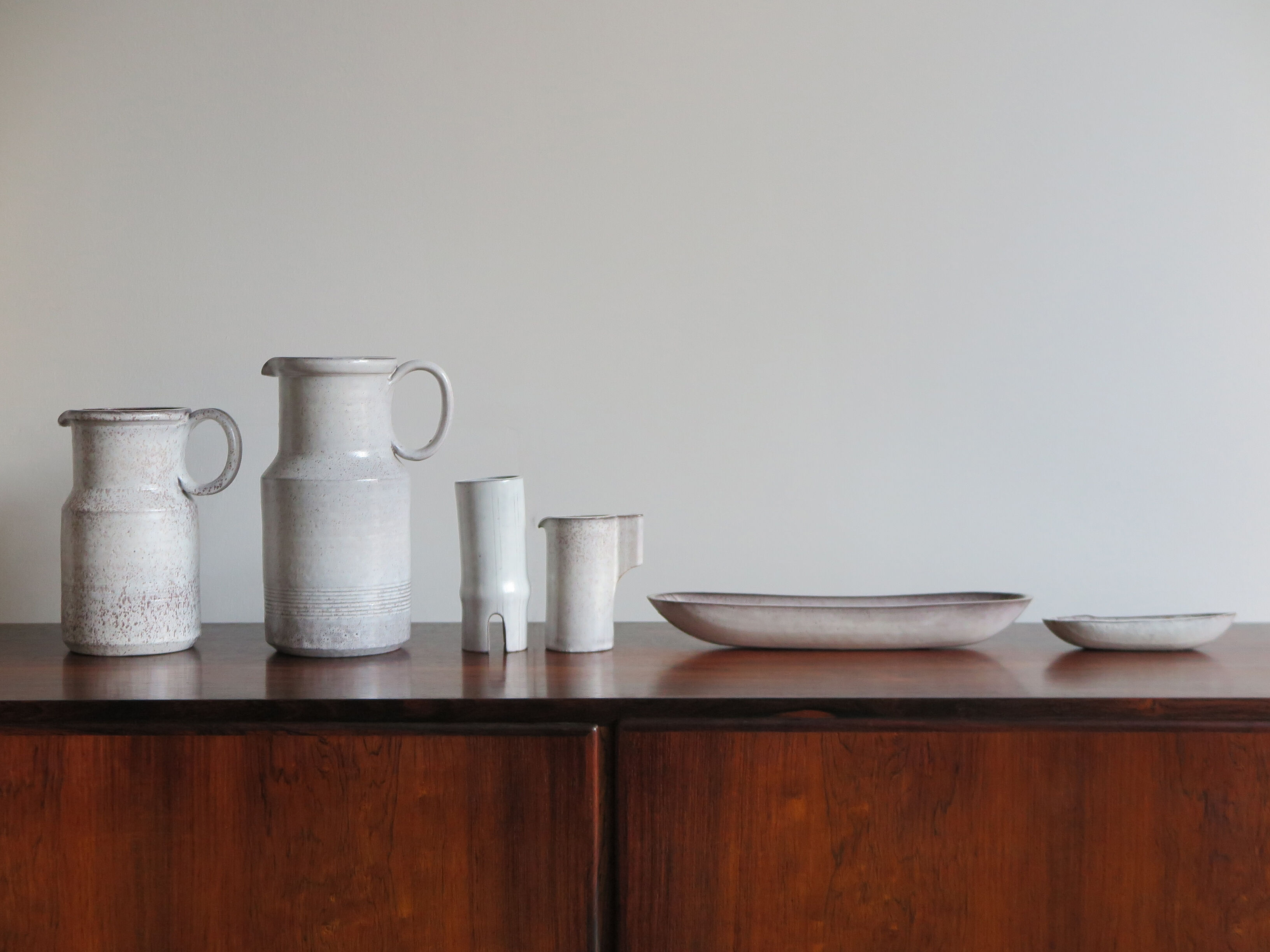 Alessio Tasca Italian ceramic vases set, 1970s