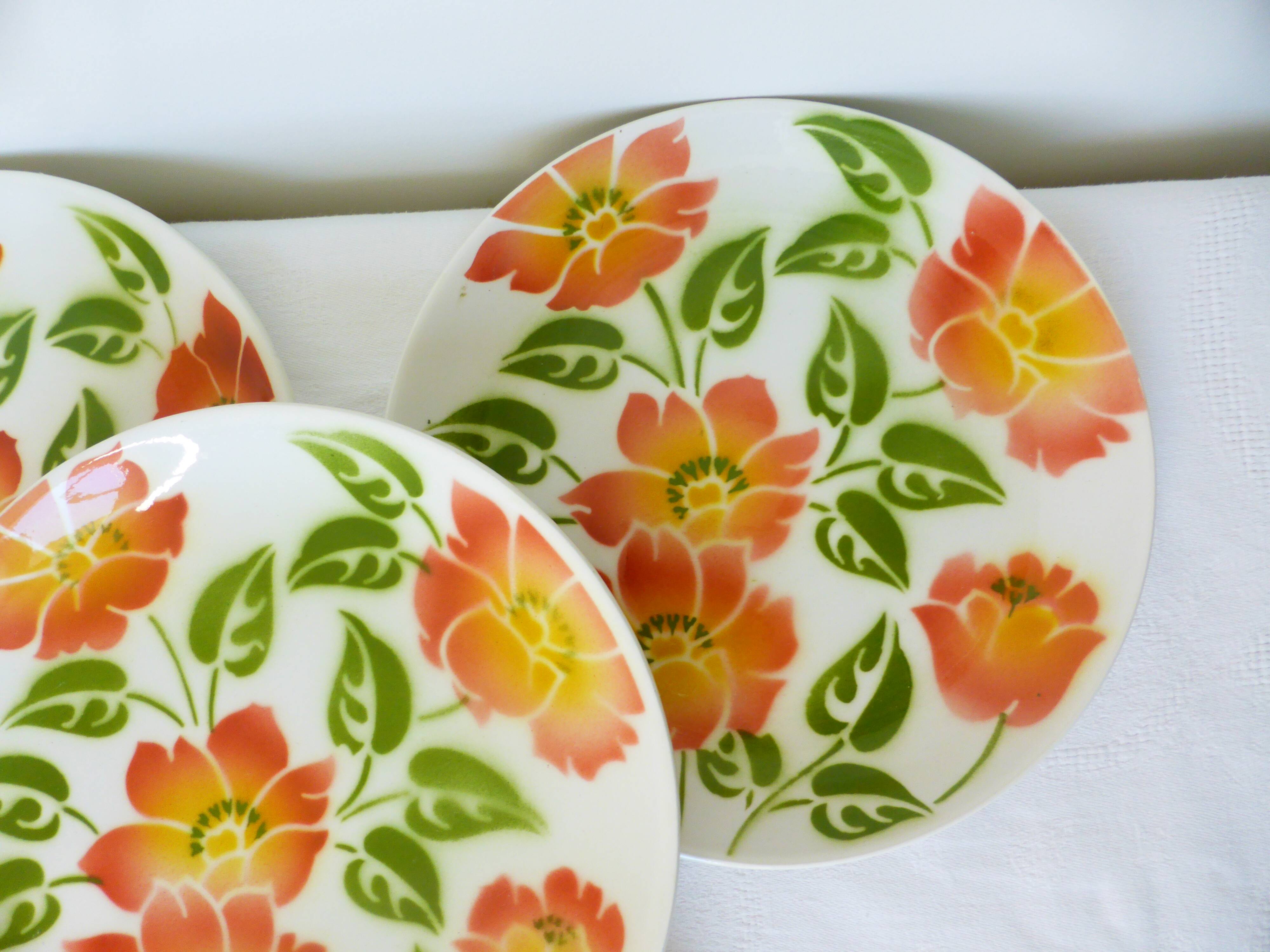 4 assiettes dessert Moulin des Loups Orchies modèle Ontario 210679