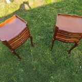 Louis XV style bedside table in cherry wood.