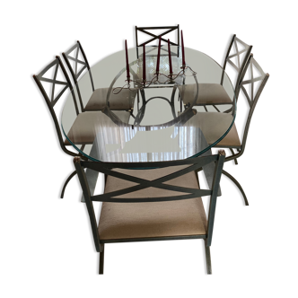 Dining room and 6 chairs by Pierre Vandel