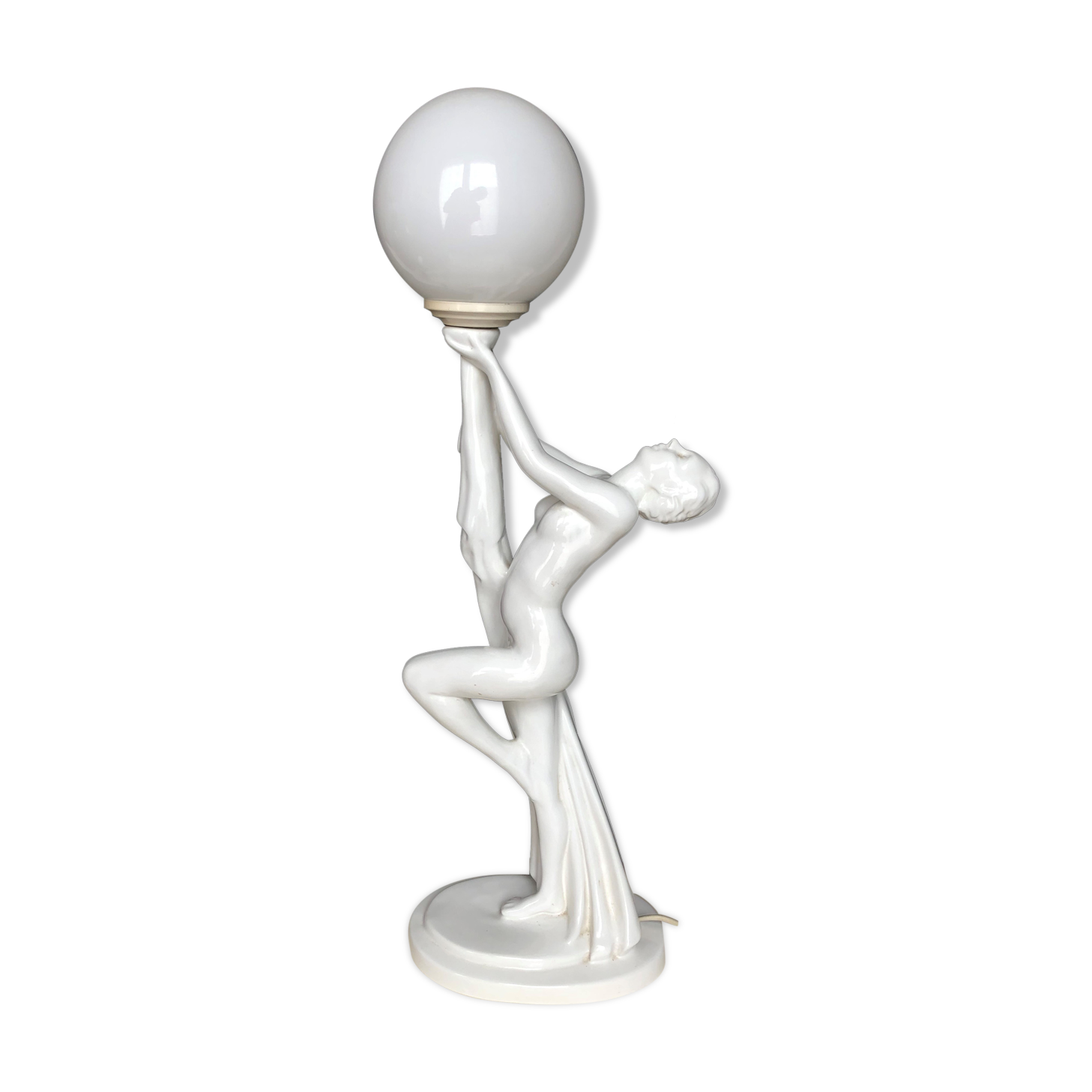 Art deco earthenware lamp