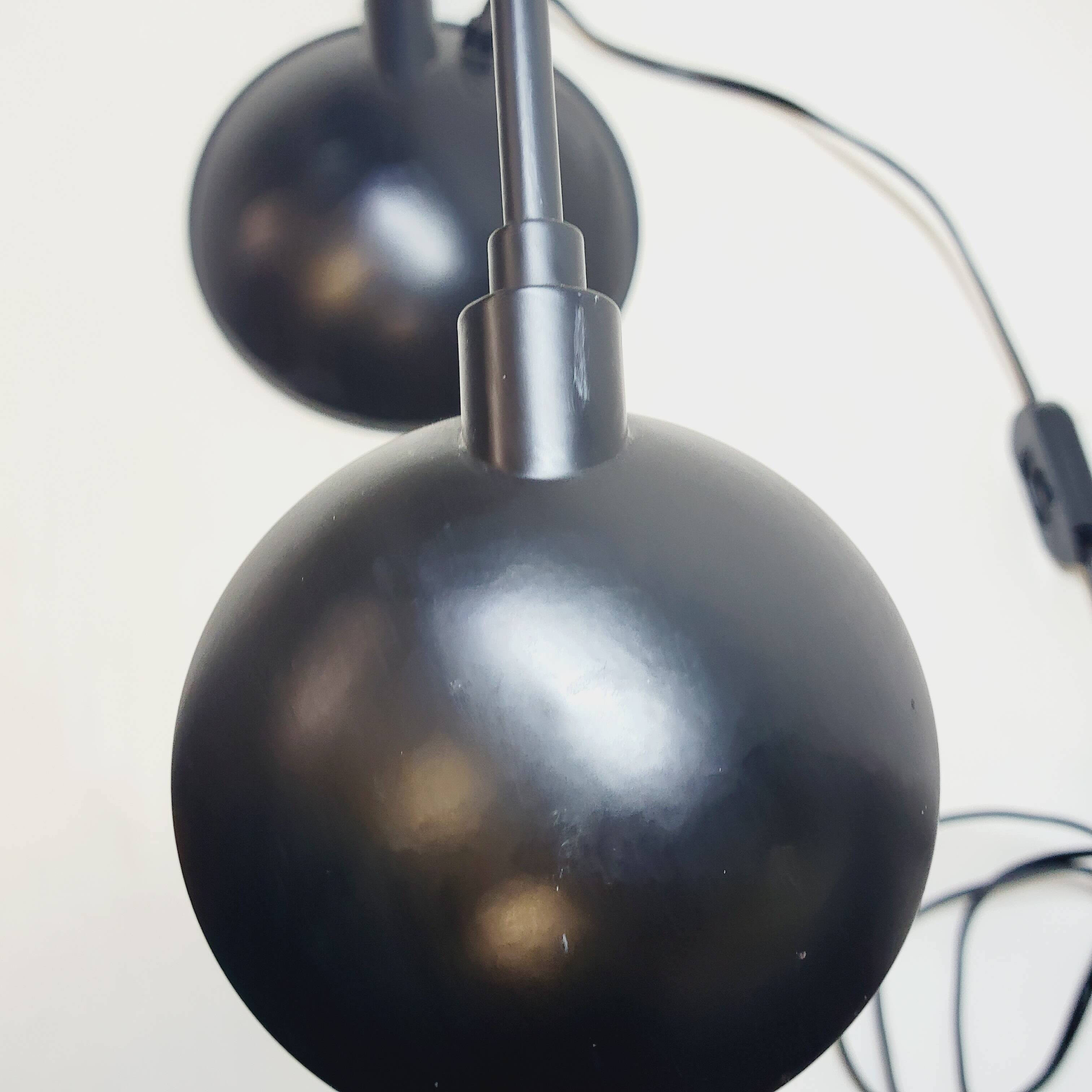 Vintage Mid Century Design Desk Table Lamp Nuova Veneta Lumi Italy Black