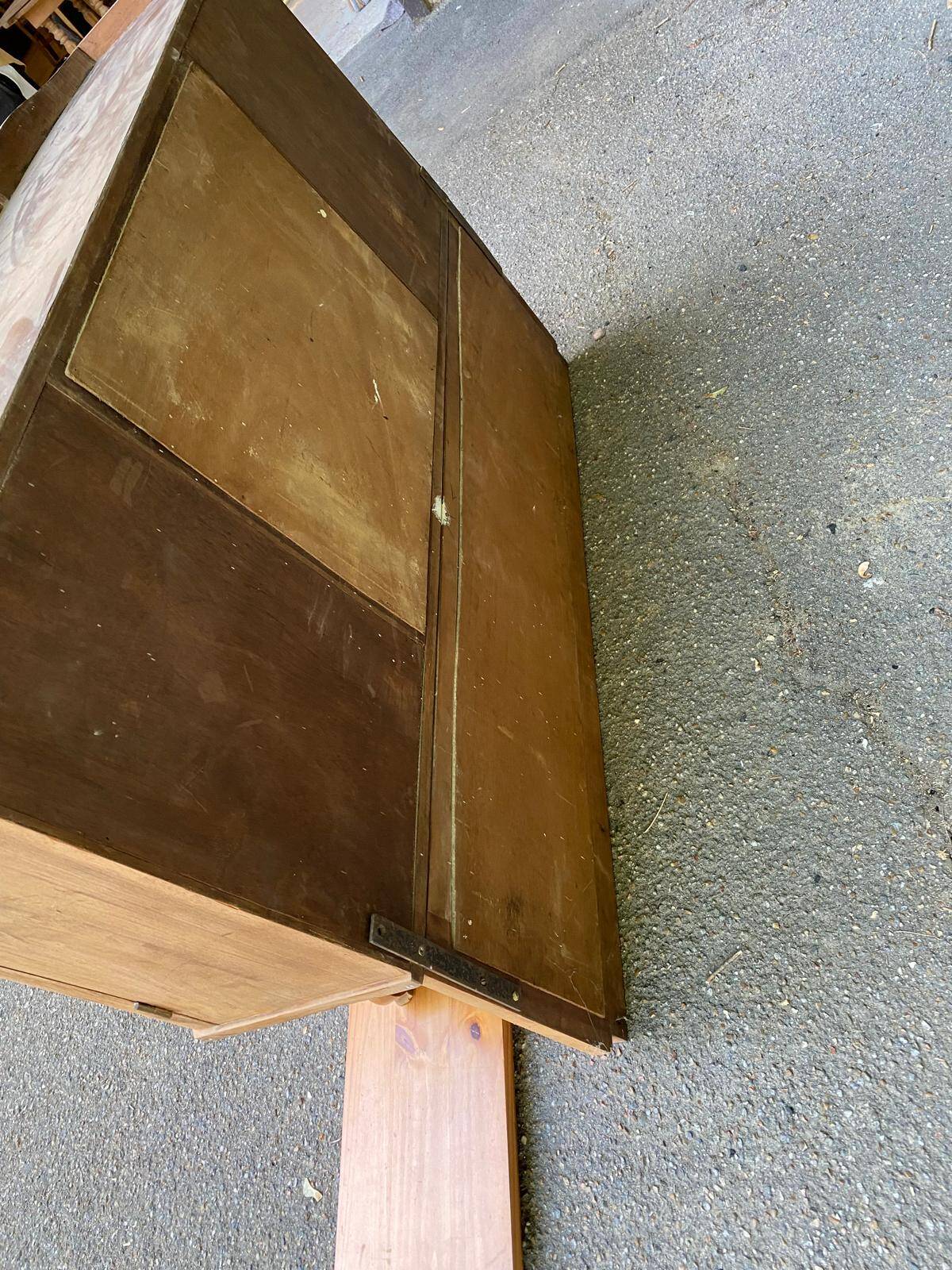 Vintage solid wood art deco 1940s display cabinet