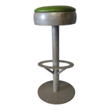 Tabouret haut acier et skaï