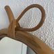 Vintage mirror 1960 apple rattan wicker bamboo - 32 x 35 cm