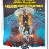Affiche cinéma originale 1971.James Bond,Les diamants sont éternels.entoilée