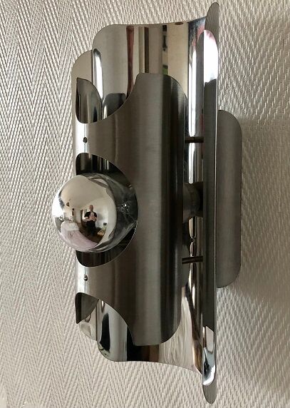 Wall lamp chrome space age 70's