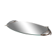 SILEA fish serving platter or dish in glass, with silver fish handles.