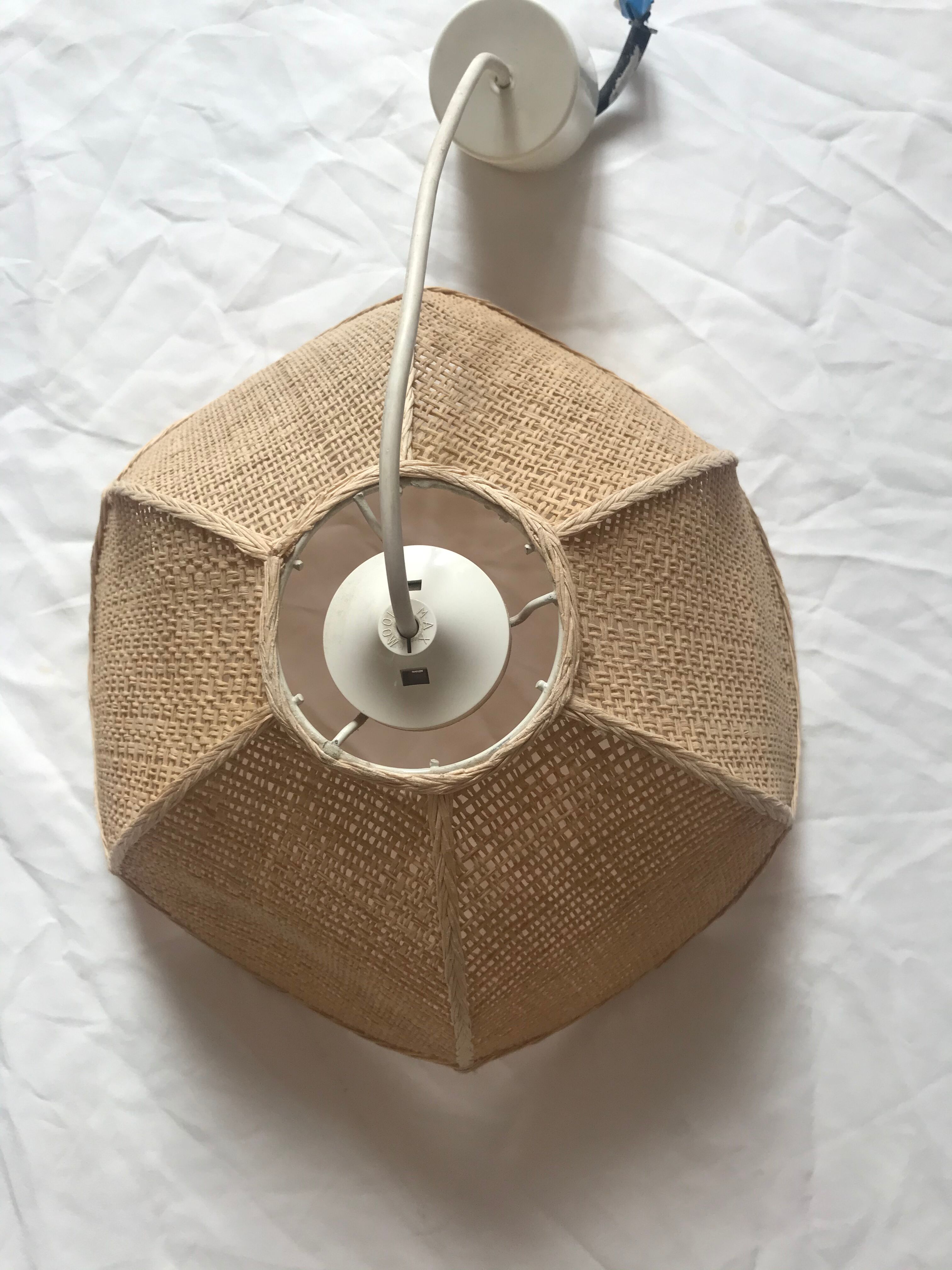 Suspension flowers in braided rafia