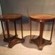 Pair of circular side tables.