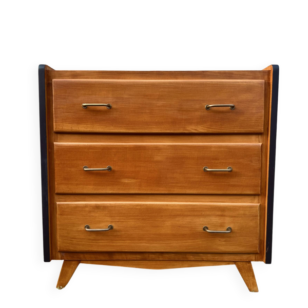 Commode vintage scandinave - bois vernis couleur teck