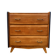 Vintage Scandinavian chest of drawers - varnished wood in teak colour