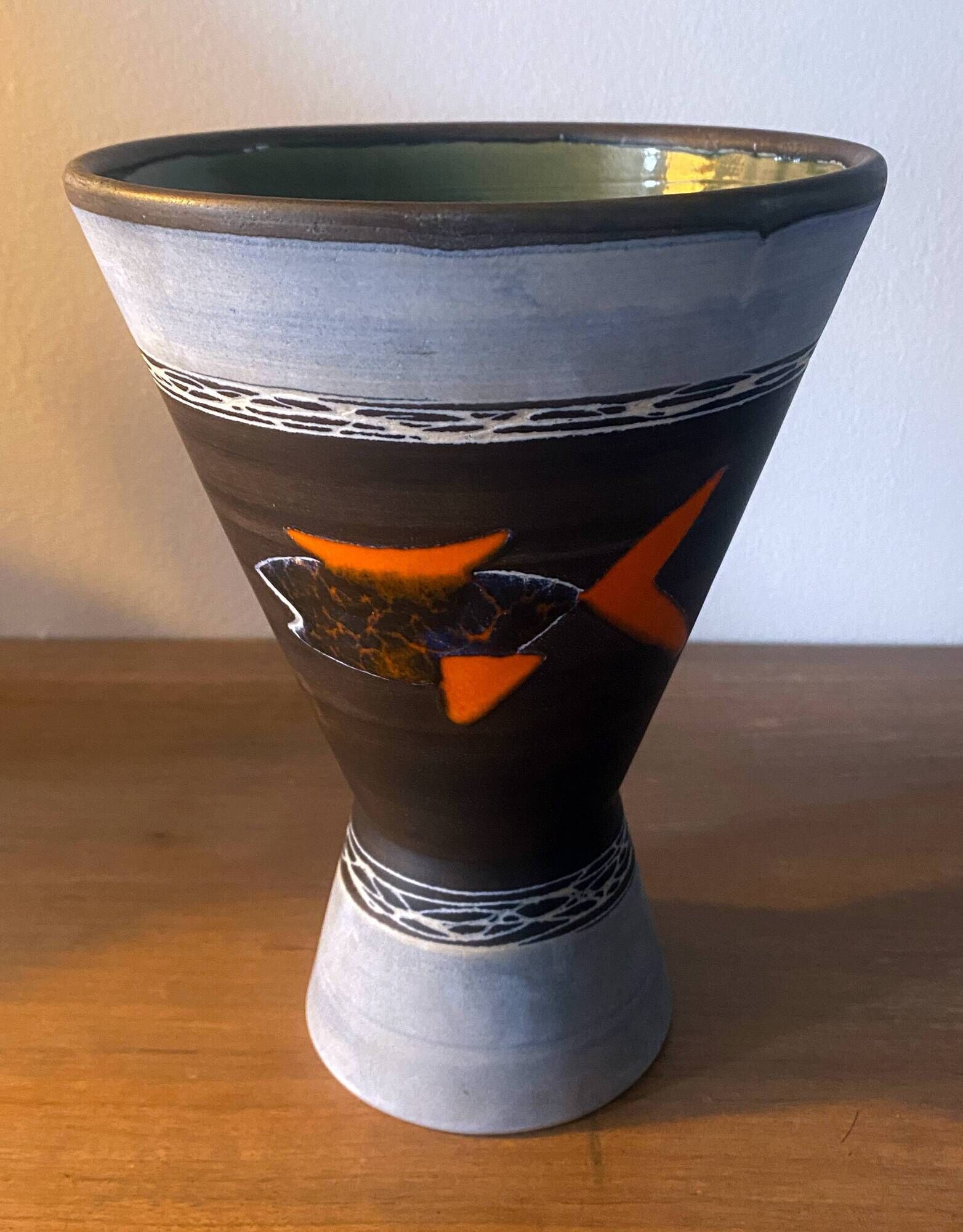 Diabolo vase Auguste Lucchesi dit luc (born in 1913) Vallauris