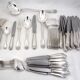 Christofle Vendôme Shell, 62-piece cutlery set, silver-plated knives.