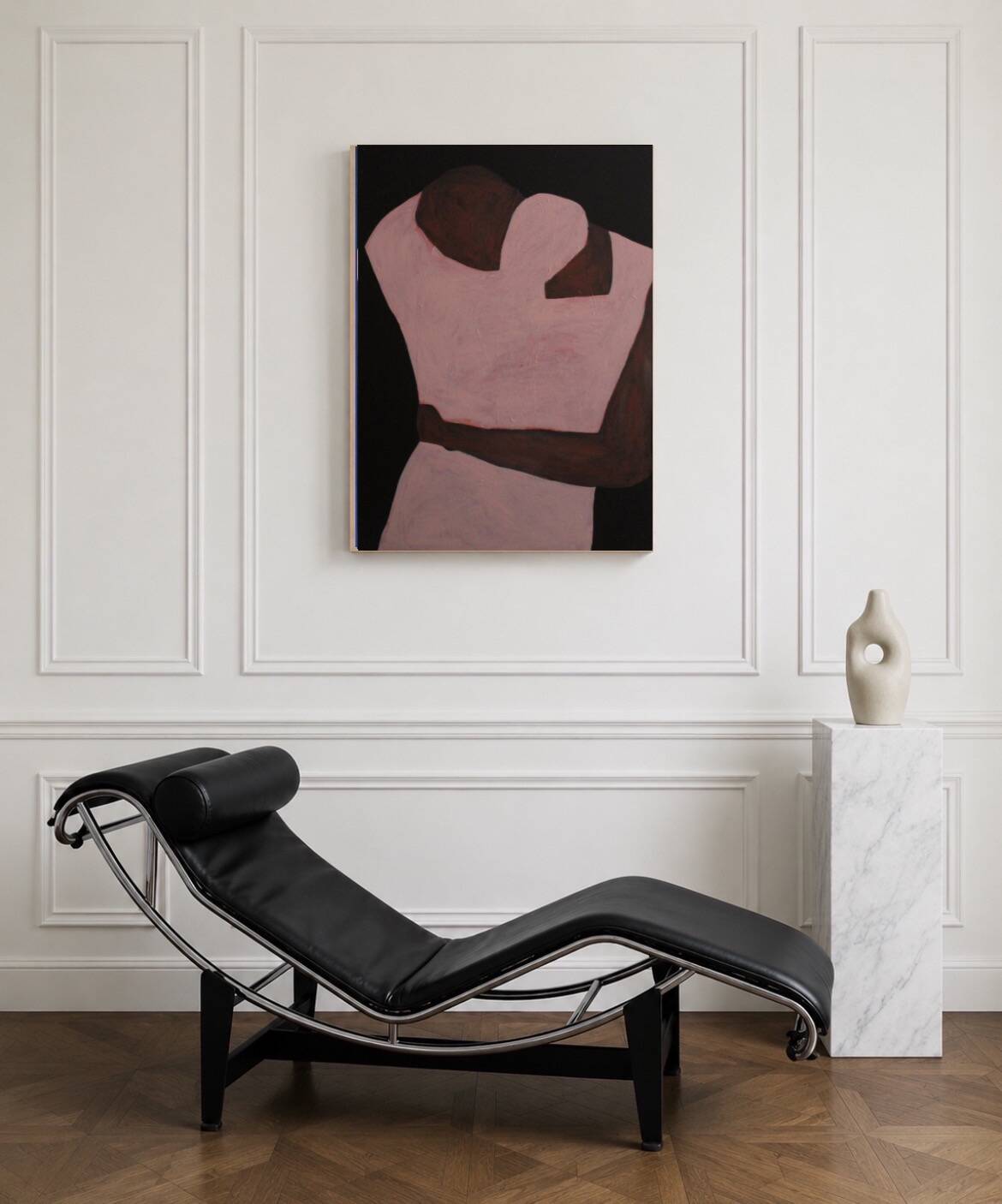 Close to You minimalist couple painting