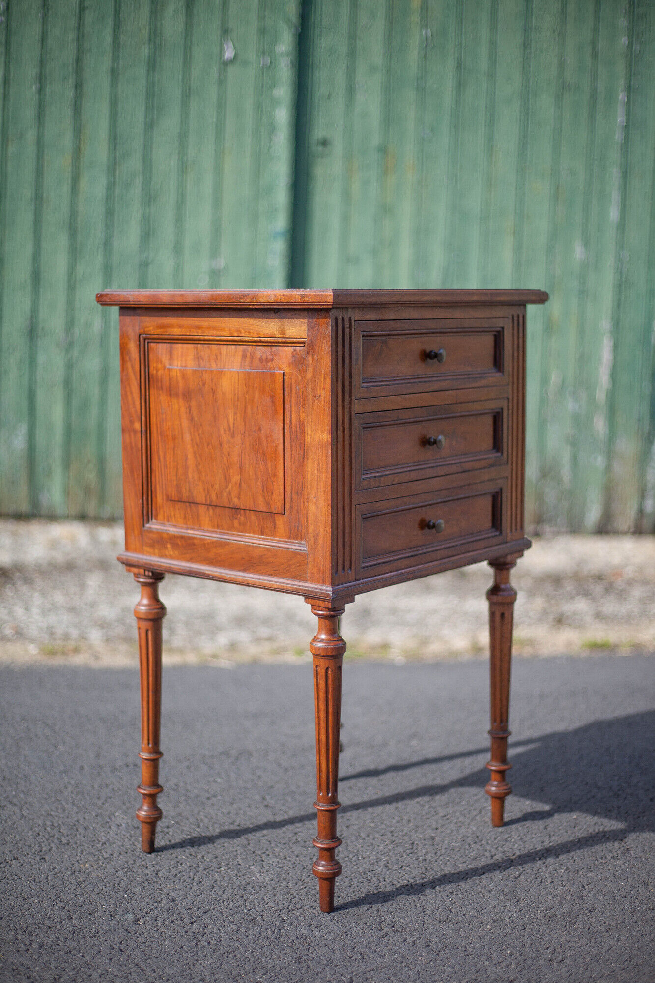 Vintage wood bedside table