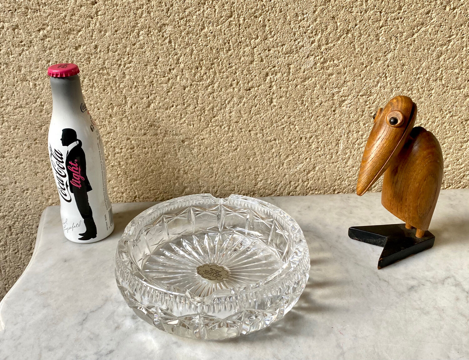 Bohemian crystal ashtray Bleikristall West Germany 60s