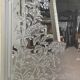 Set of three Art Nouveau 20th-century wooden and etched glass partition doors
