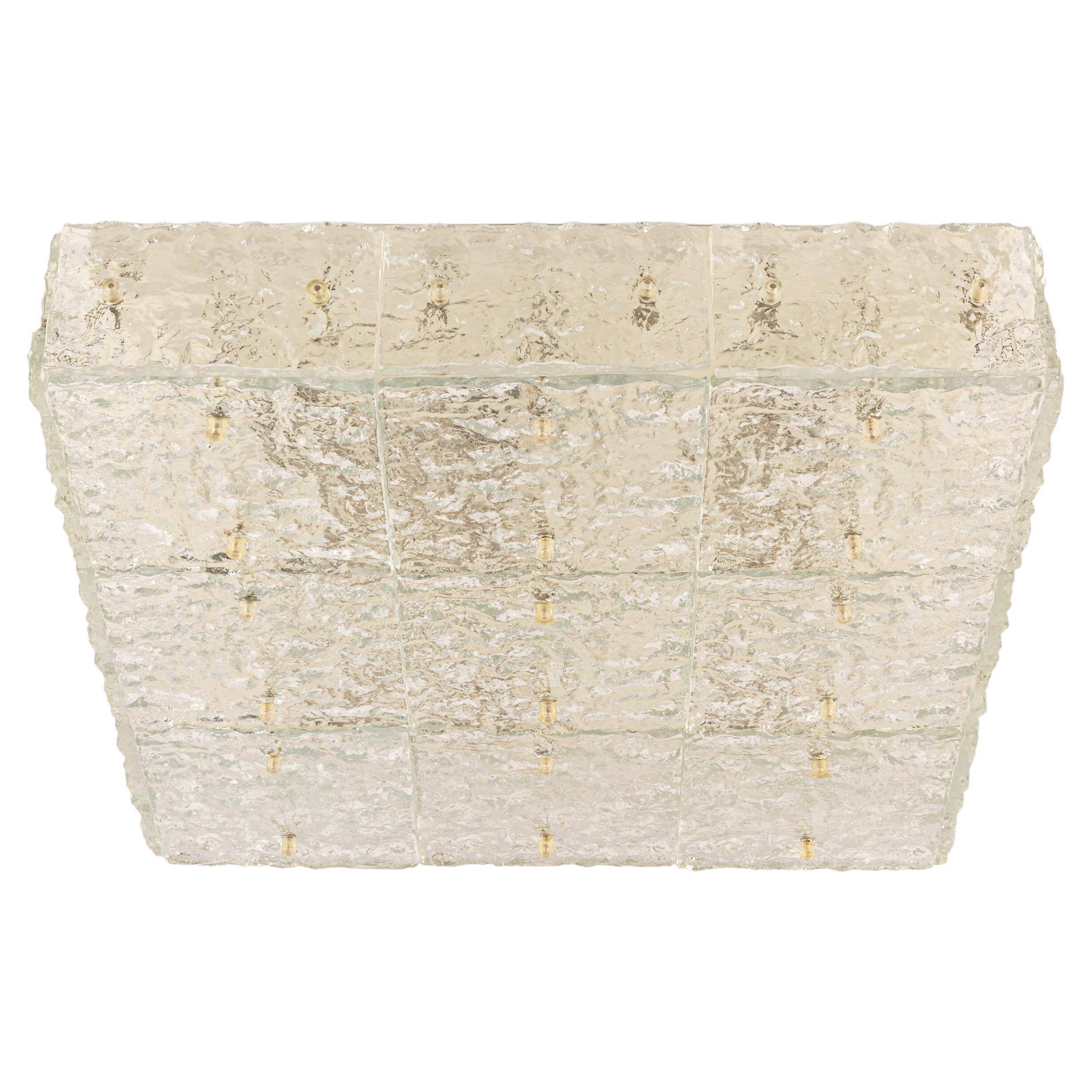 Large Murano glass ceiling light by Kalmar, Austria, 1960s.