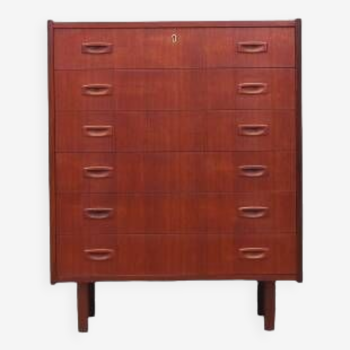 Teak chest of drawers, Danish design, 1970s, made in Denmark