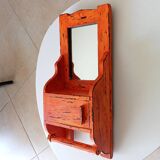 Vintage teak barber mirror 50s