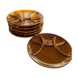 6 compartmentalized plates