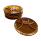Set of 6 compartment plates