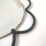 Bevel frame frame black metal flower 34x39cm