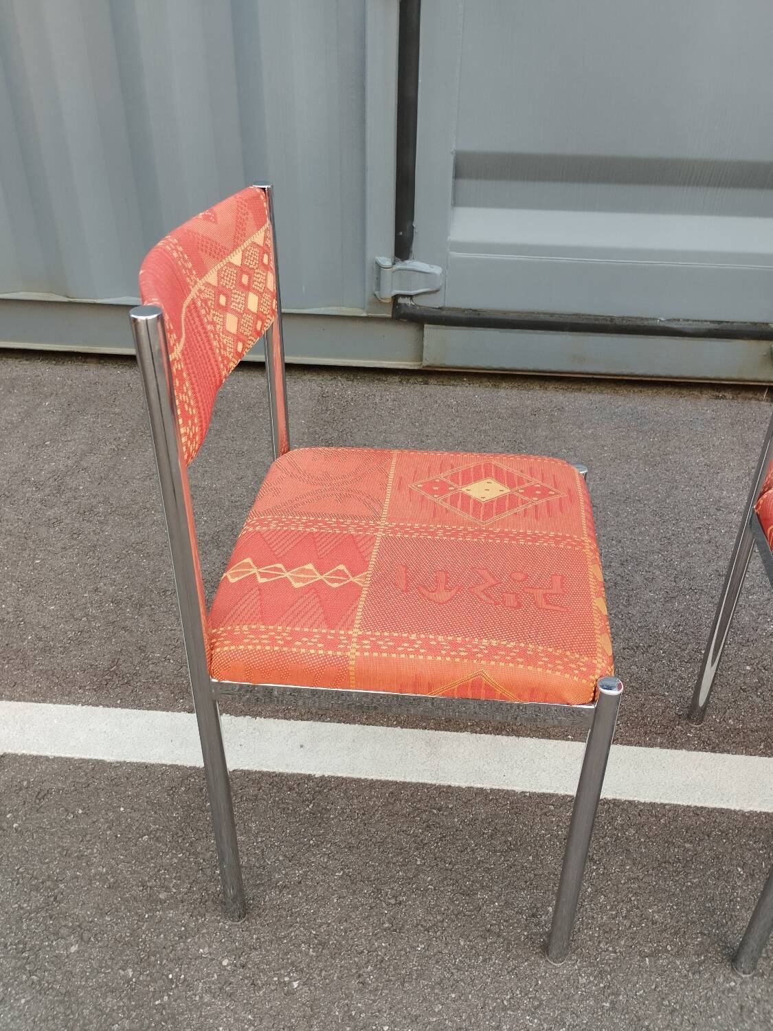 Set of 4 vintage chrome antique chairs