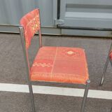 Set of 4 vintage chrome antique chairs