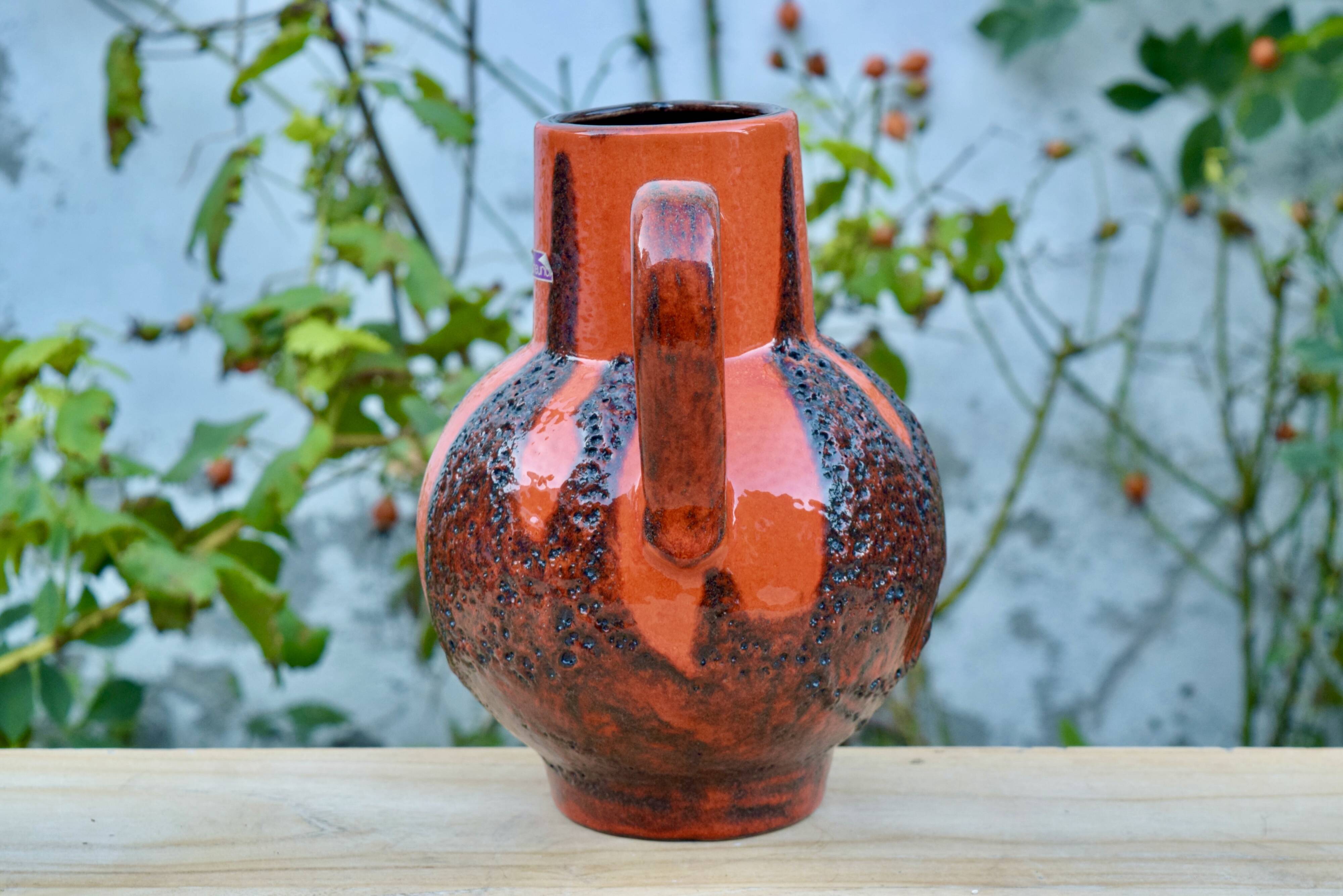 Vase ou pichet vintage Scheurich Keramik - Fat Lava - Made in West-Germany