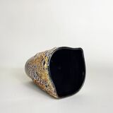 Honey Enamel Vase with Coral Effect