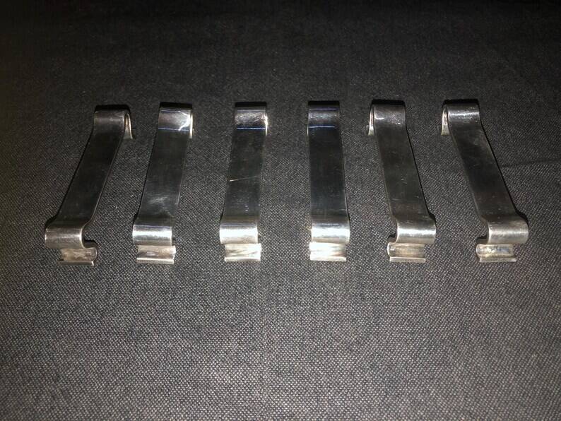 Vintage Christofle Silver Metal Knife Rests - Gallia Arabesque - Set of 6