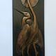Rare Wall Wood Relief Sculpture of Herons, 1960s
