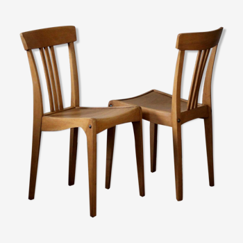 Pair of restored bistrot Stella chairs