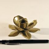 Brass flower candlestick