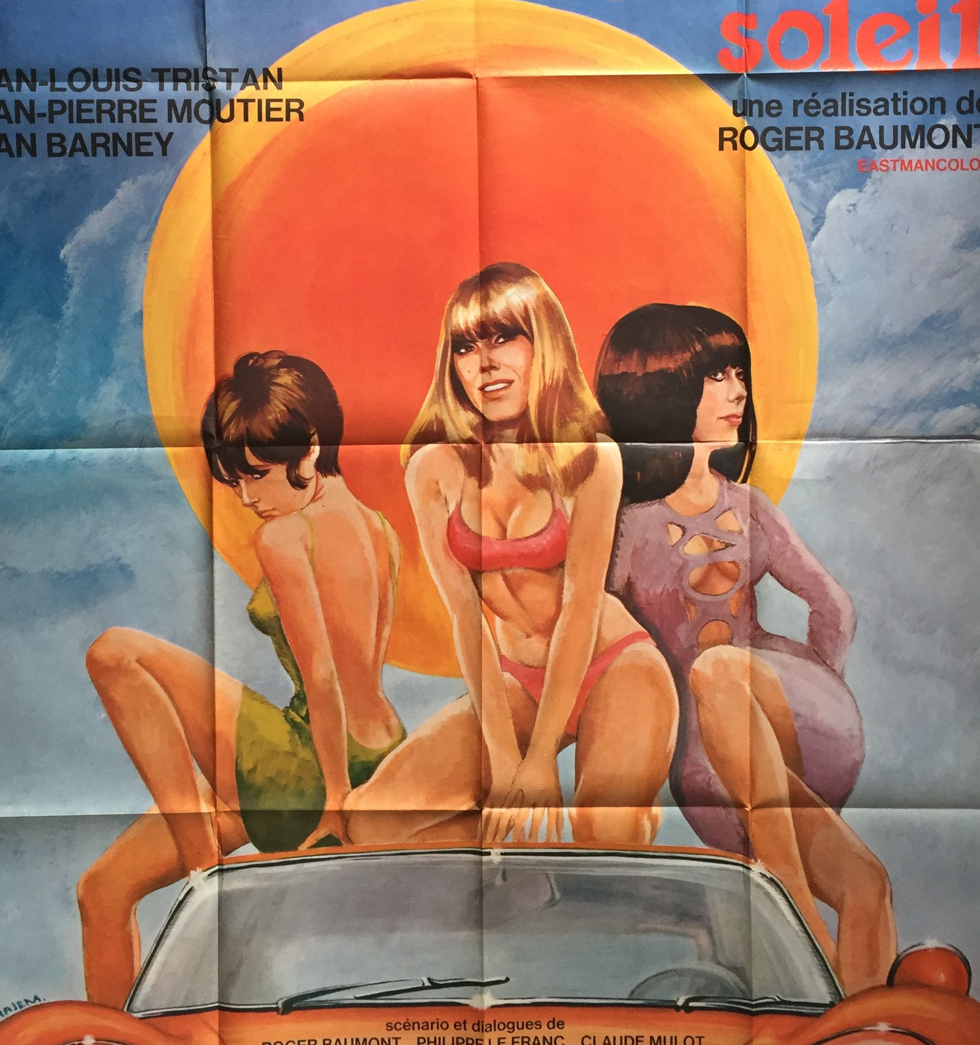 Poster three girls to the Sun car SABINE SUN 120x160cm