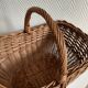 Panier osier forme bombée