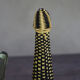Bouteille scoubidou vintage, noir & jaune